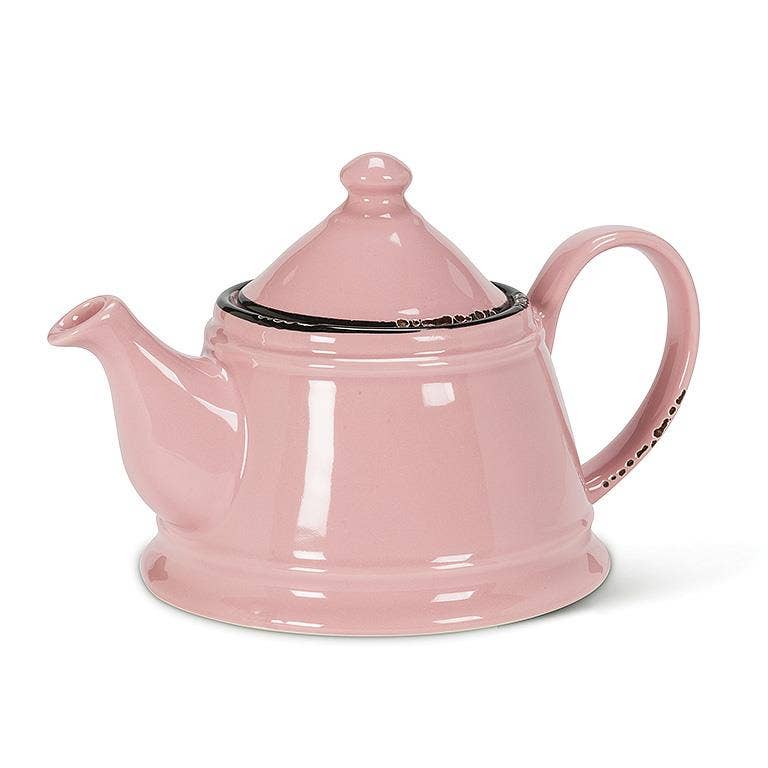 Enamel Look Teapot, 9"L (32oz) - 1045: Green