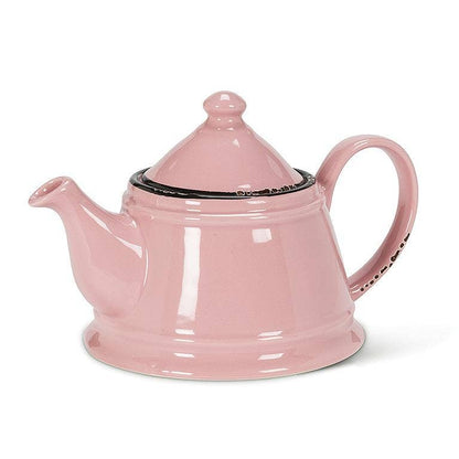 Enamel Look Teapot, 9"L (32oz) - 1045: Red