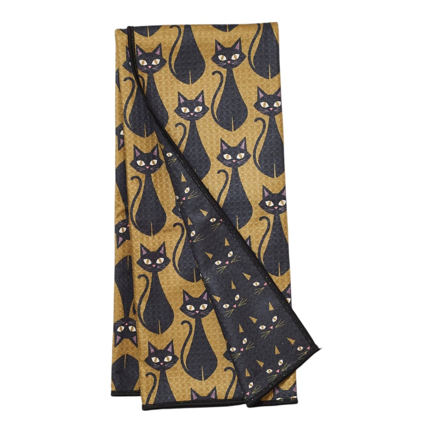 Anywhere Towel Reversible - Heather Jacobs Black Cat: Olive
