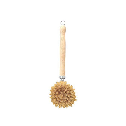 HIC Kitchen Natural Bristle Veggie And Dish Scrub Brush