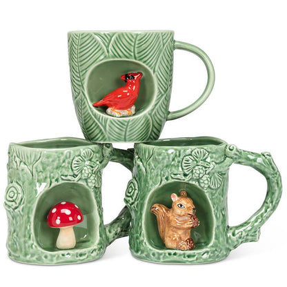 Nature Inspired Mug with Alcove-4"H(11oz): Mushroom
