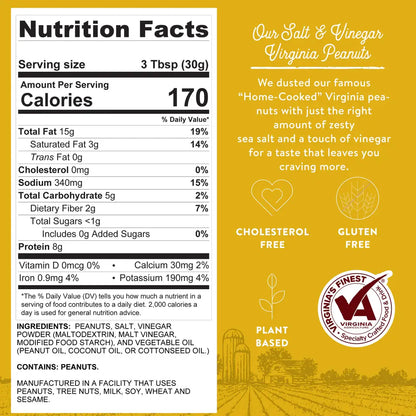 Salt & Vinegar Virginia Peanuts 12 oz. Tins