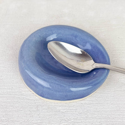 Coffee Spoon Rest Ceramic Periwinkle