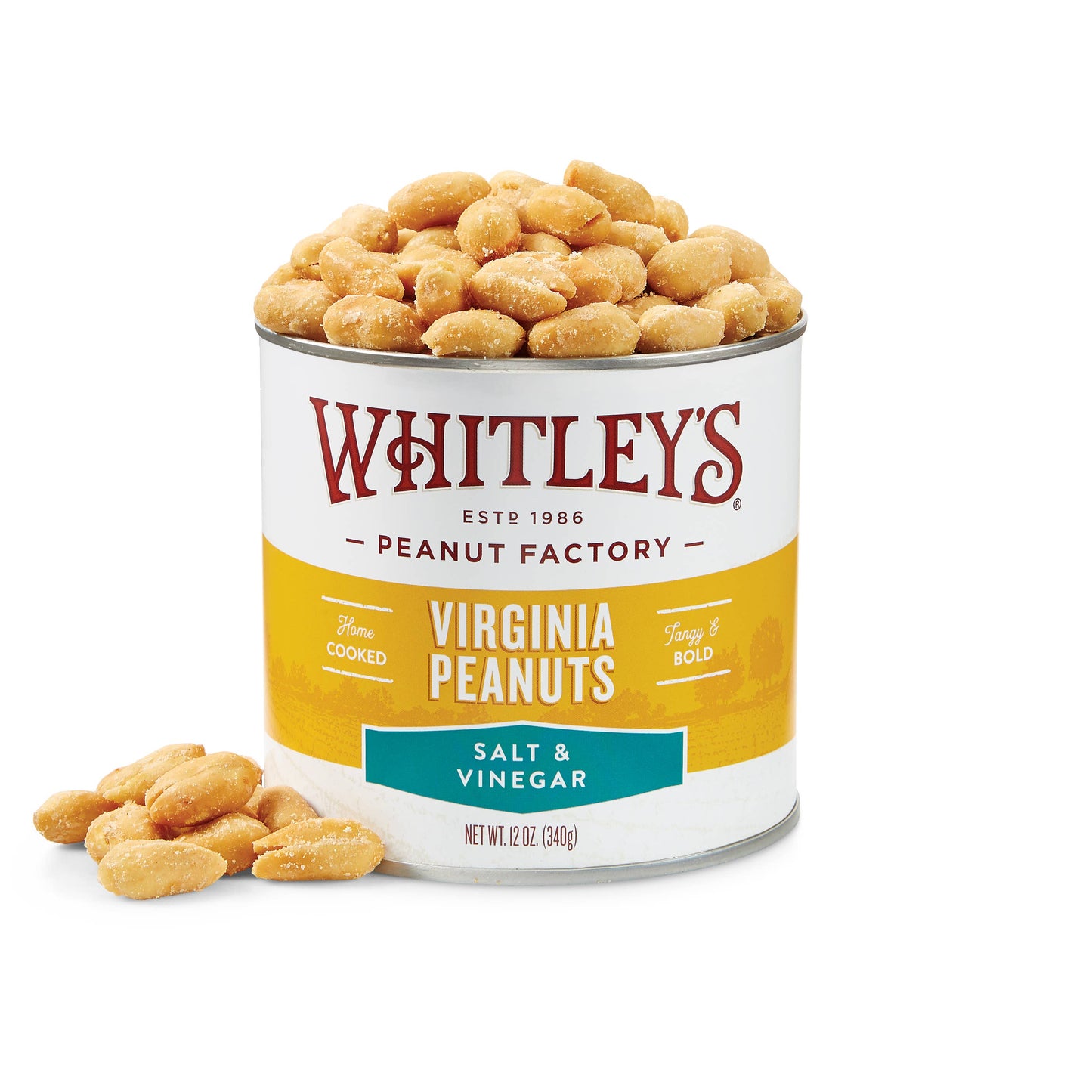 Salt & Vinegar Virginia Peanuts 12 oz. Tins