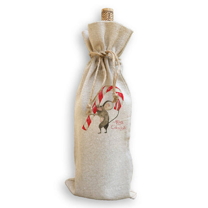 Mouse with Candy Cane: Dishtowel / Keep Words / -
