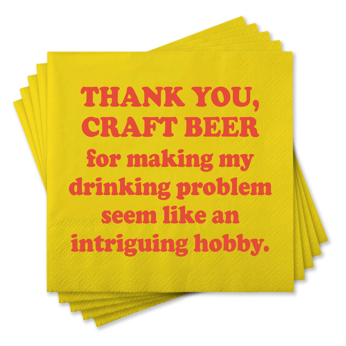 Funny Cocktail Napkins - Thank you craft beer
