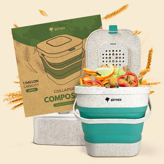 Collapsible Kitchen Compost Bin - 1 Gallon