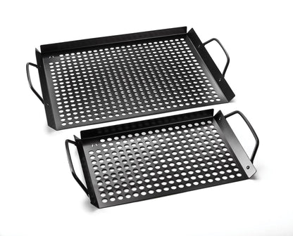 Outset Non-Stick Grilling and BBQ Grid, Set of 2, Black