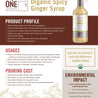 Square One Organic Ginger Syrup - Made in Charlottesville VA