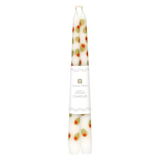 Festive Olive Tapers - 2 Pack