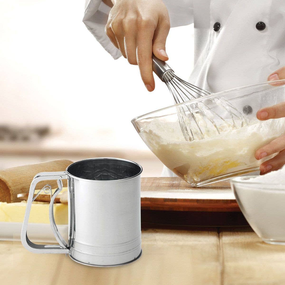 Mrs. Anderson’s Baking Hand Squeeze Flour Sifter: 3 Cup