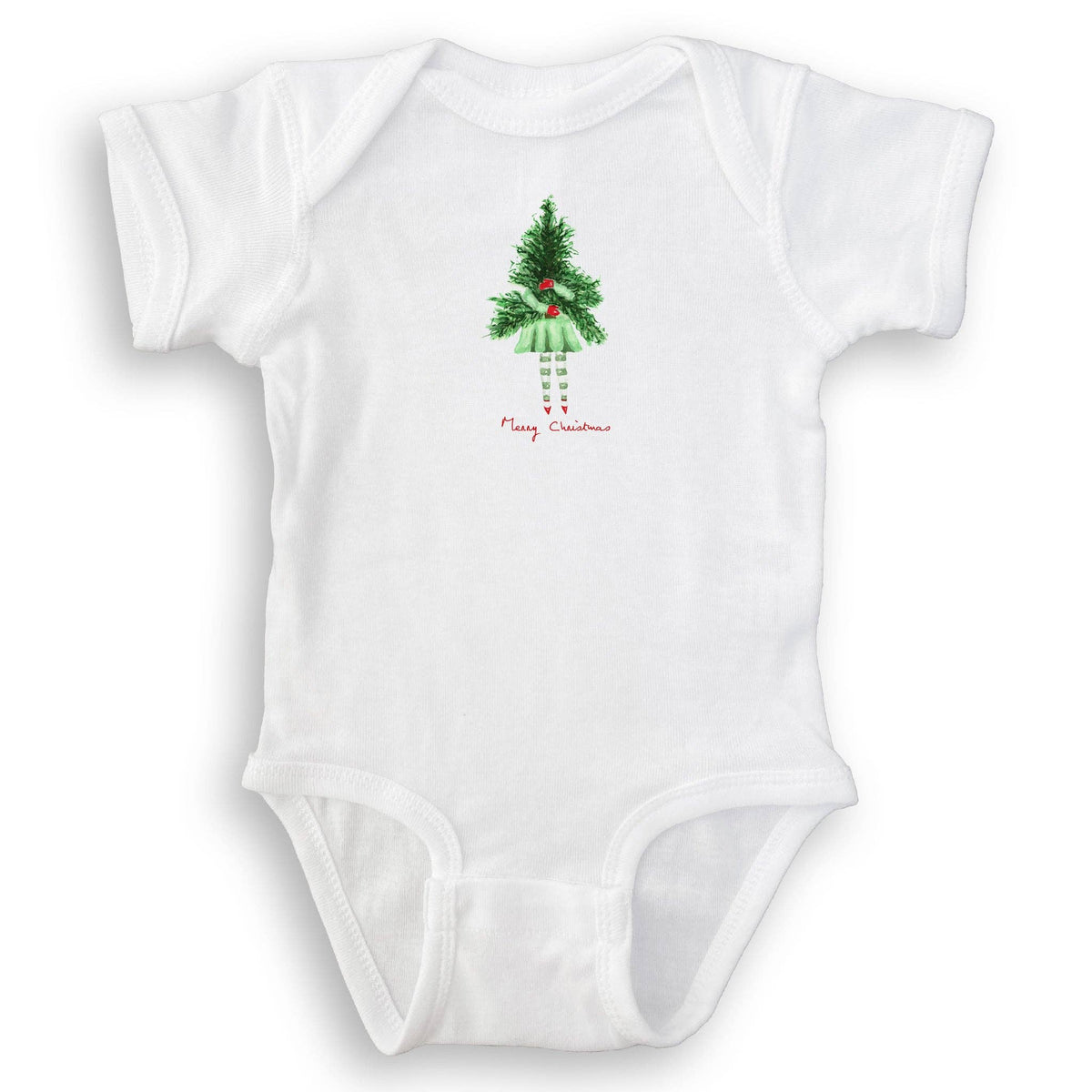 Lady with Christmas Tree: Dishtowel / Keep Words / -
