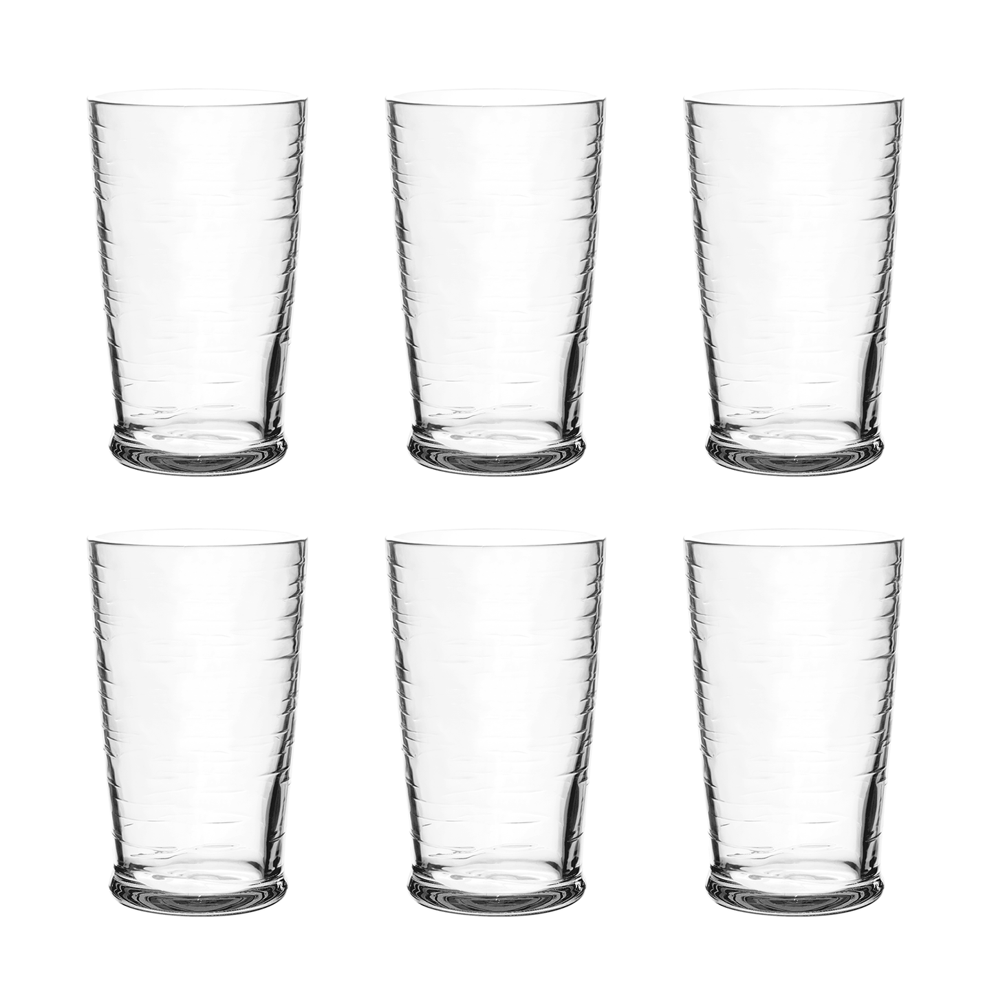 Cordoba Clear Shatterproof Plastic Drinkware Collection: Stacking Goblet