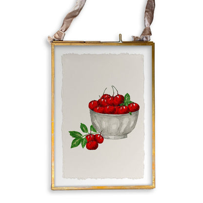 Cherry Bowl: Dishtowel / -