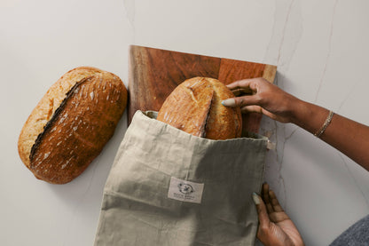 Bees Wrap Reusable Beeswax Lined Artisan Bread Bag - Natural