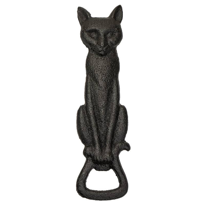 Black Cat Bottle Opener Halloween Decor