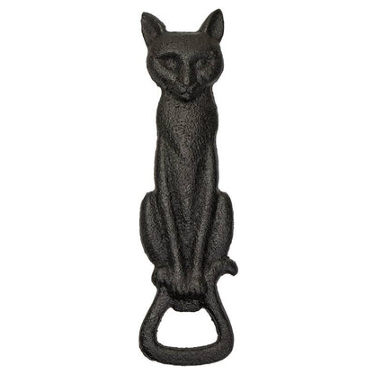 Black Cat Bottle Opener Halloween Decor