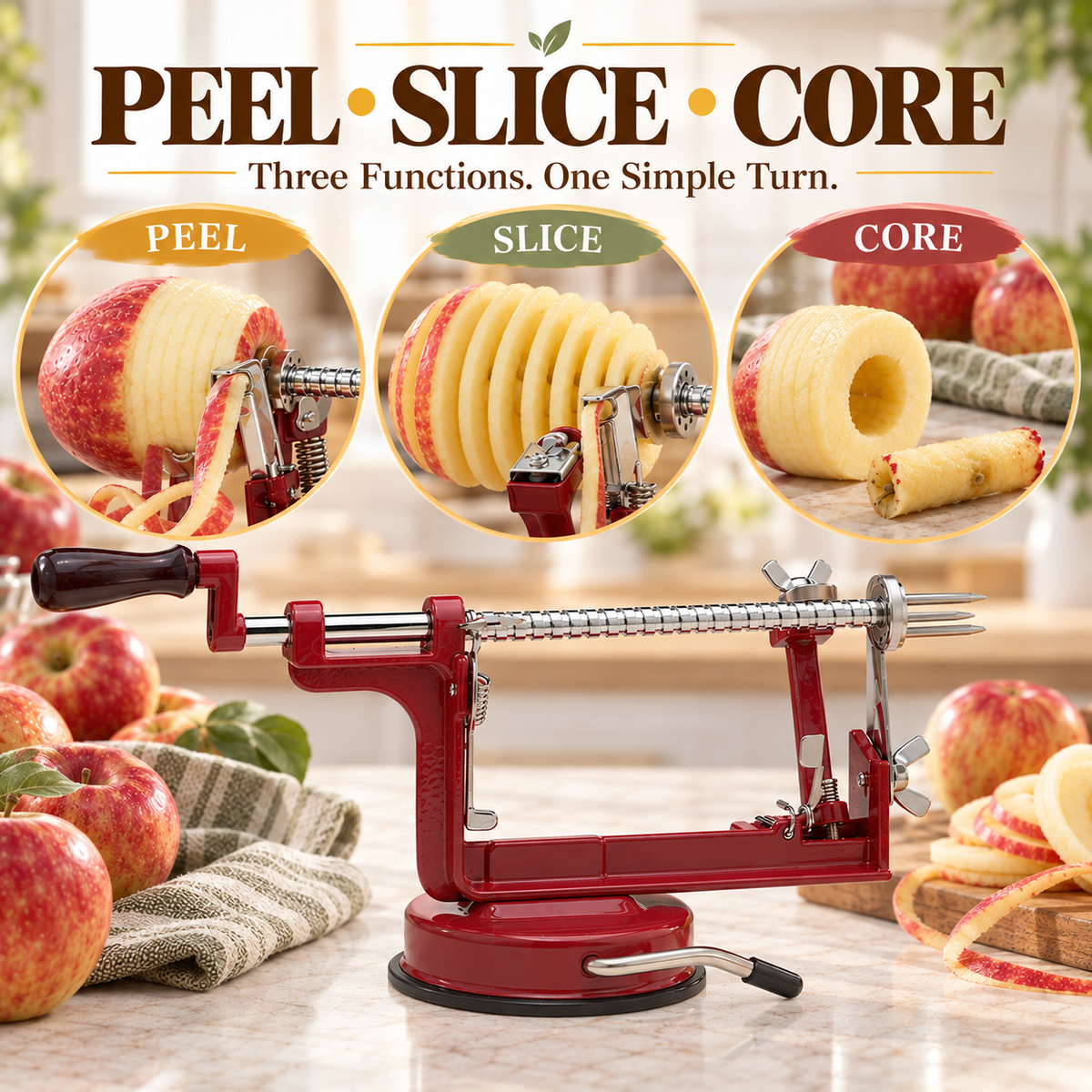 Apple Peeler, Corer & Slicer