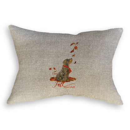 I Love Fall Dog: Dishtowel / Remove Words / -