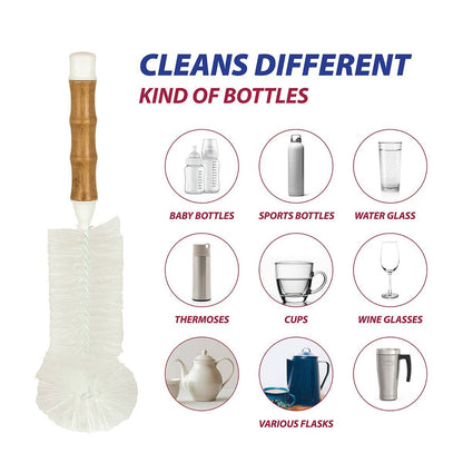 HIC Bamboo Water Bottle Brush