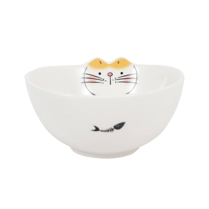 Cute Cat Porcelain Rice Bowl – 4.25 in. Round, 10 oz