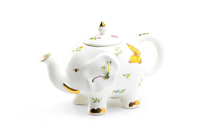 Summer Garden Elephant 32oz Fine Porcelain Teapot