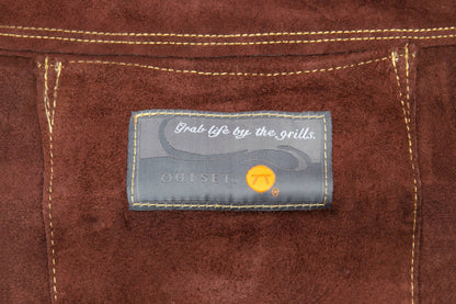Outset Brown Leather Grill Apron, One Size, 27" x 30"