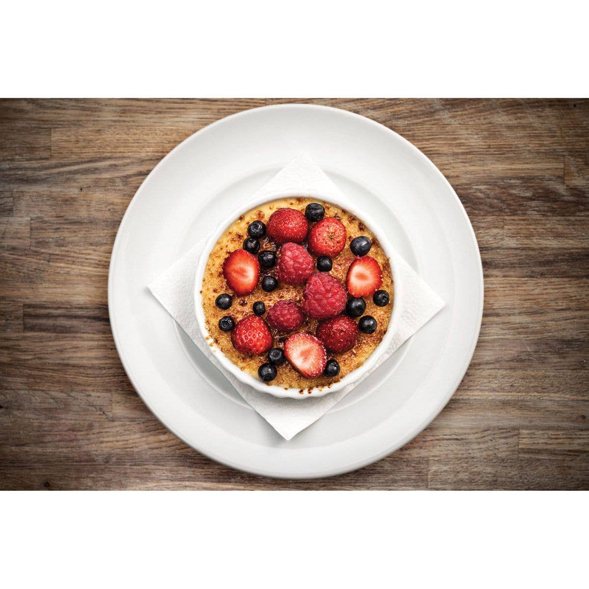 Porcelain Creme Brulee Dish – 5in Round Fluted Ramekin