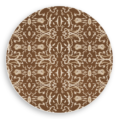 Raw Umber & Parchment Chinoiserie Vinyl Placemat