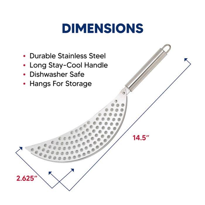 HIC Kitchen Half Moon Pot Strainer