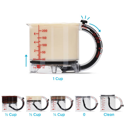 Upcup® - 4-in-1 Adjustable Measuring Cup: Upcup - 1 Cup