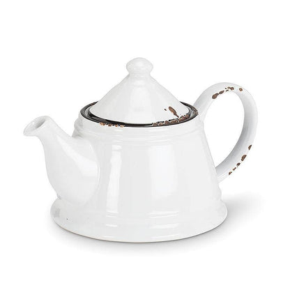 Enamel Look Teapot, 9"L (32oz) - 1045: Blue