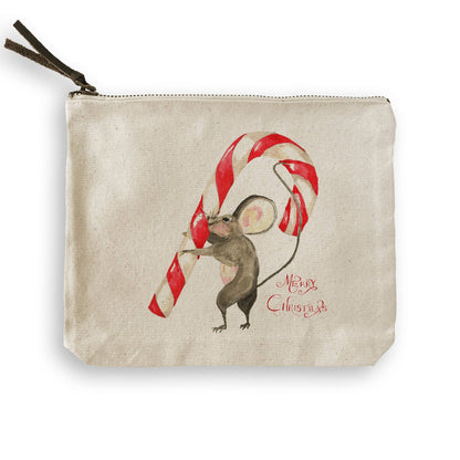 Mouse with Candy Cane: Dishtowel / Keep Words / -