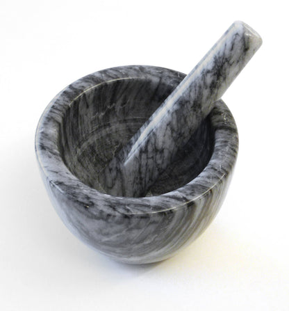Marble Mortar & Pestle - Gray