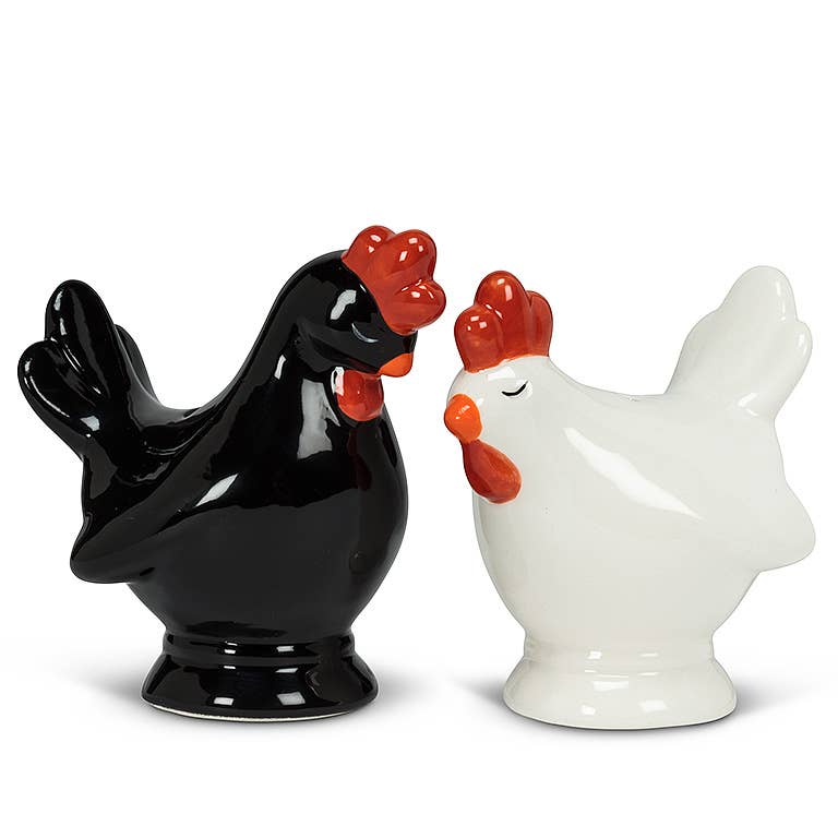 Black and White Chicken Salt & Pepper-3"H-827