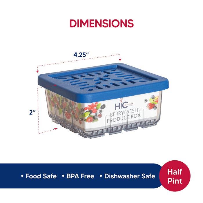 HIC Kitchen BerryFresh Produce Box Half Pint