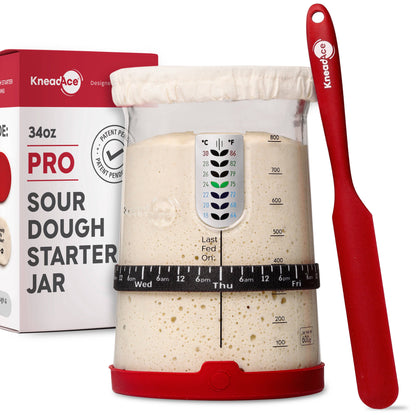 KneadAce® PRO  34 Oz Sourdough Starter Jar: Single Pack