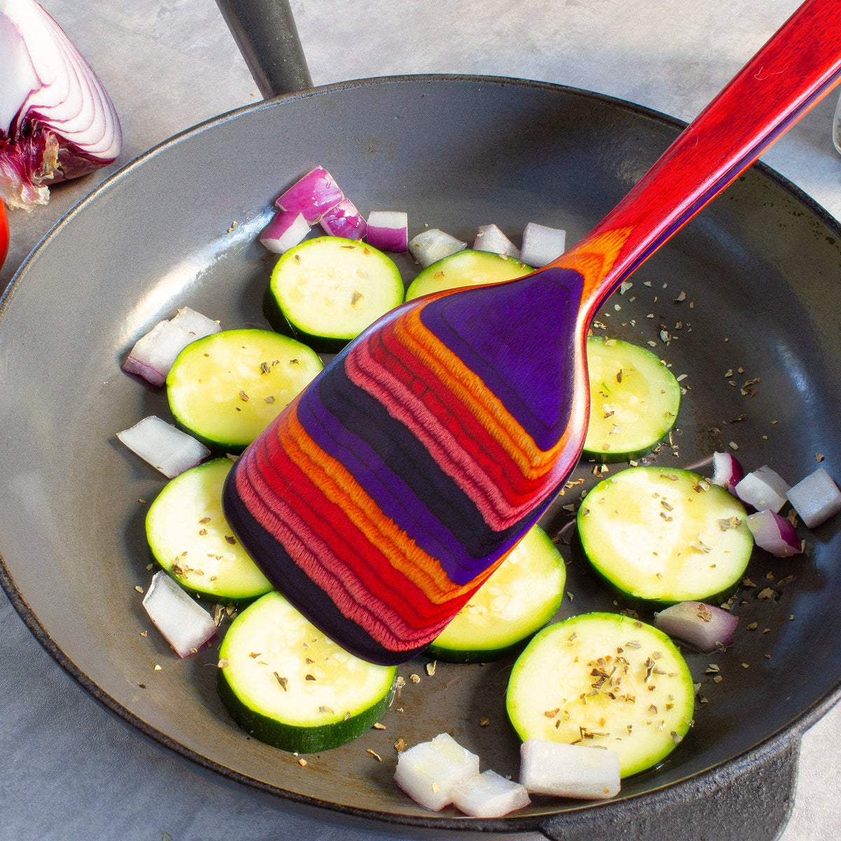 Baltique® Waikiki Colorful Wooden Spatula, 12.5": Case: 6