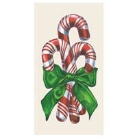 Candy Cane Guest Napkin - Pack Of 16
