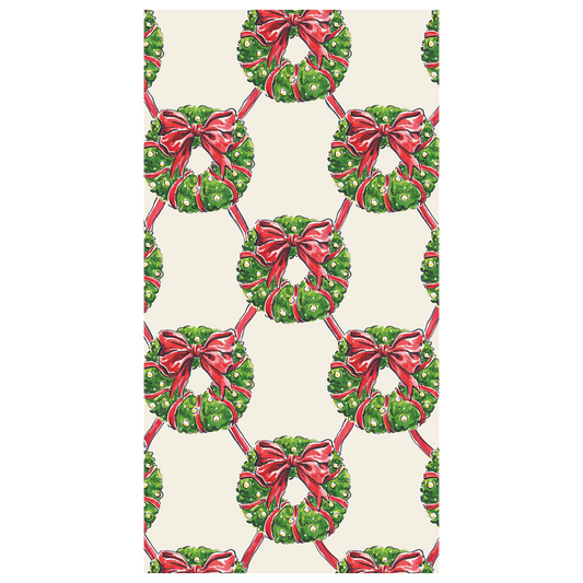 Holiday Wreath Guest Napkin