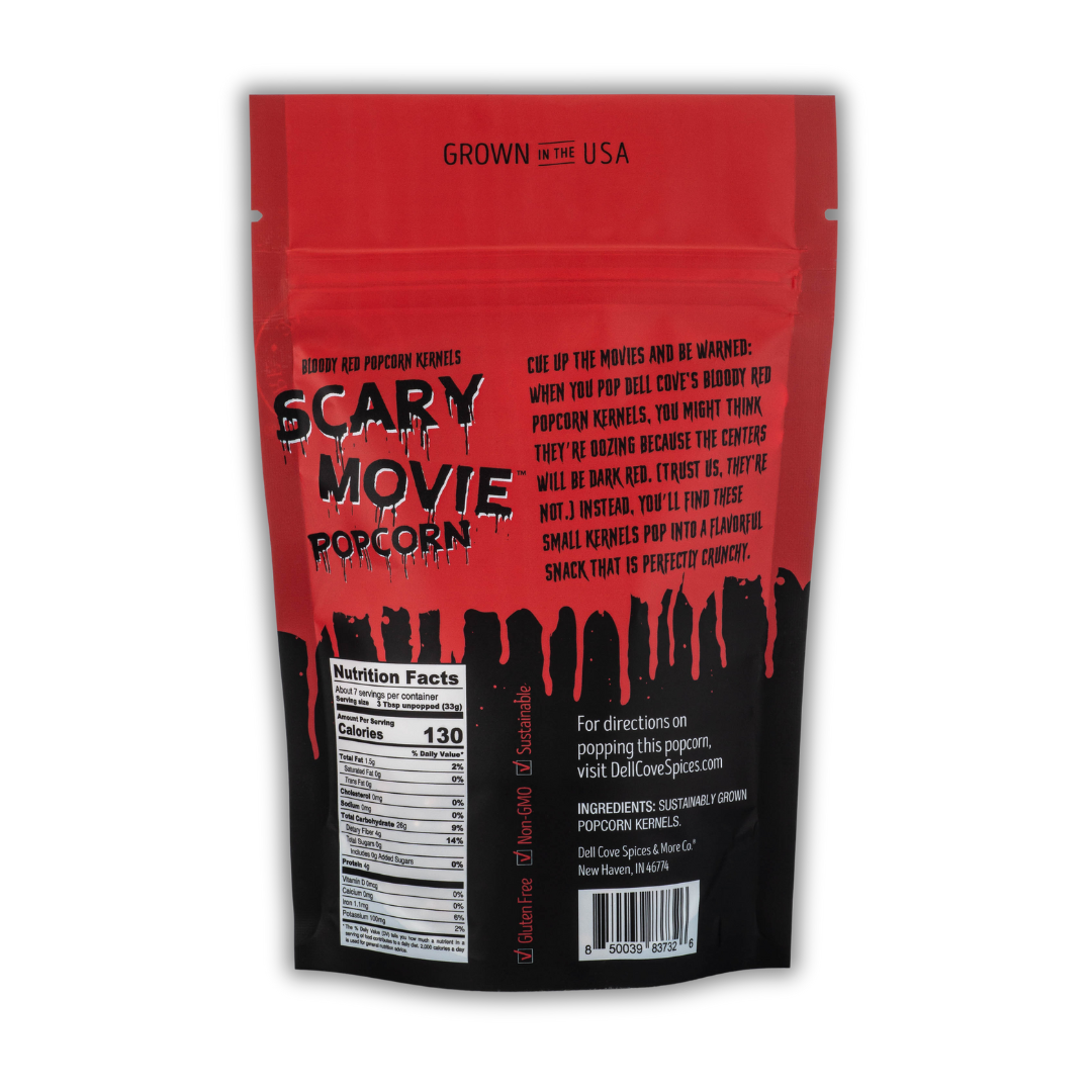 Scary Movie Popcorn Kernels | Bloody Red Halloween Popcorn
