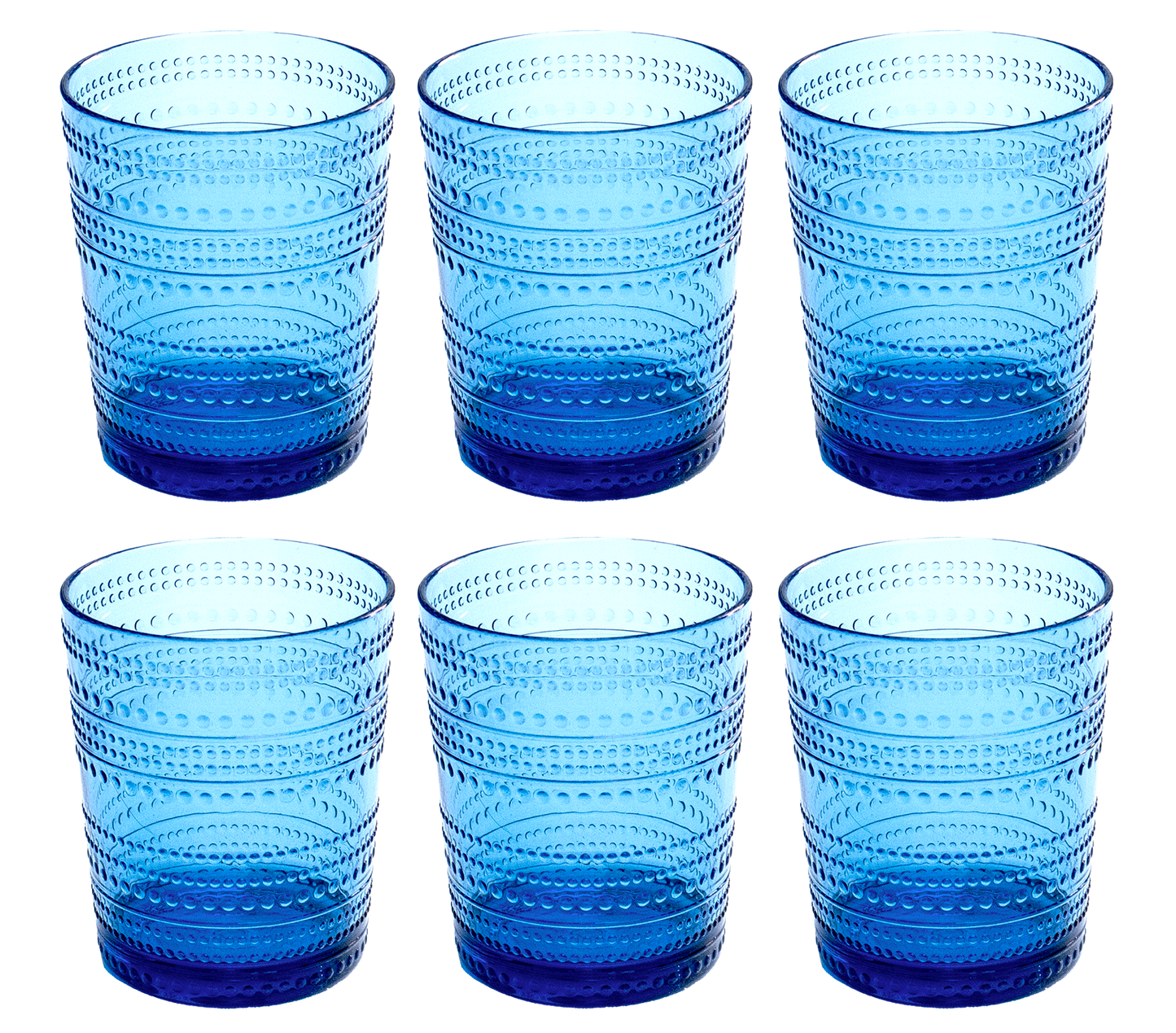 Beaded DOF Shatterproof Premium Plastic Drinkware Collection: Clear