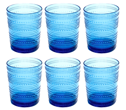 Beaded DOF Shatterproof Premium Plastic Drinkware Collection: Clear