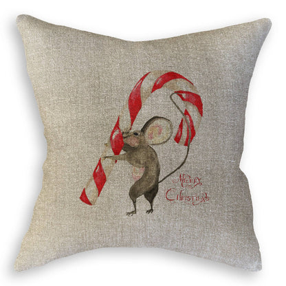 Mouse with Candy Cane: Dishtowel / Keep Words / -