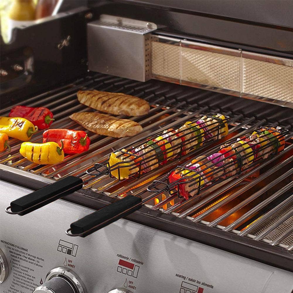 Outset Non-Stick Kabob Grill Basket, Set 4,19.5" x 2" x 1.5"