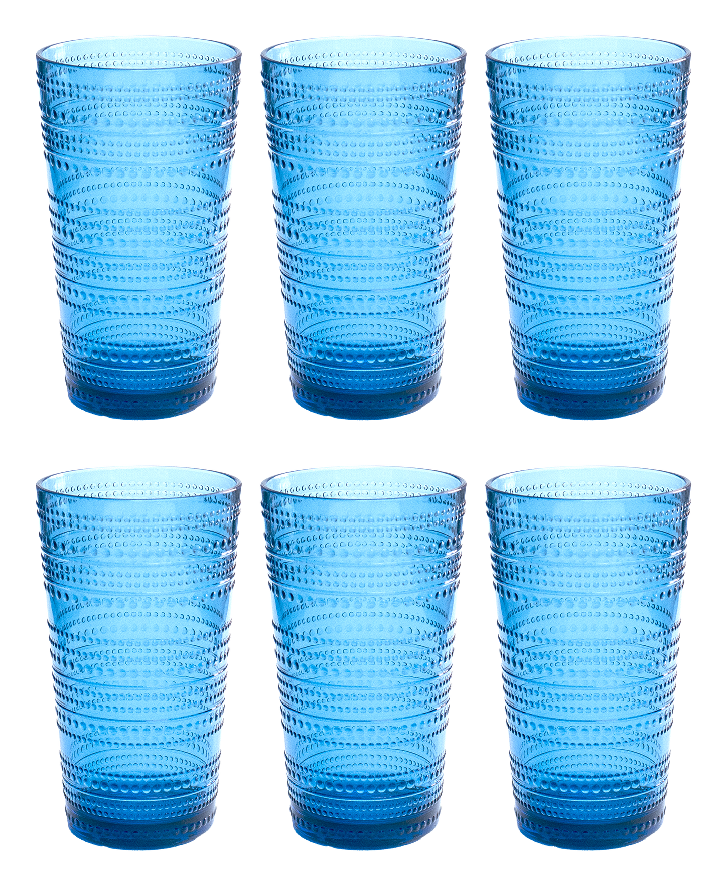 Beaded Tall Tumbler Shatterproof Premium Plastic Drinkware: Clear