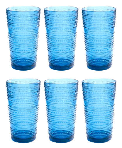 Beaded Tall Tumbler Shatterproof Premium Plastic Drinkware: Clear