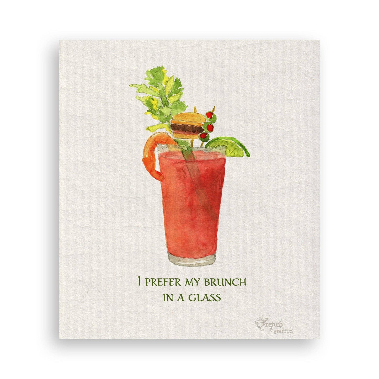 Brunch In a Glass: Dishtowel / Keep Words / -