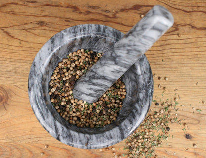 Marble Mortar & Pestle - Gray