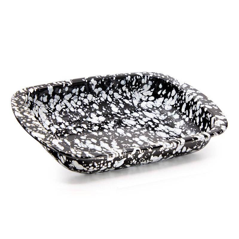 Golden Rabbit Enamelware Swirl Baking Pan: Ocean